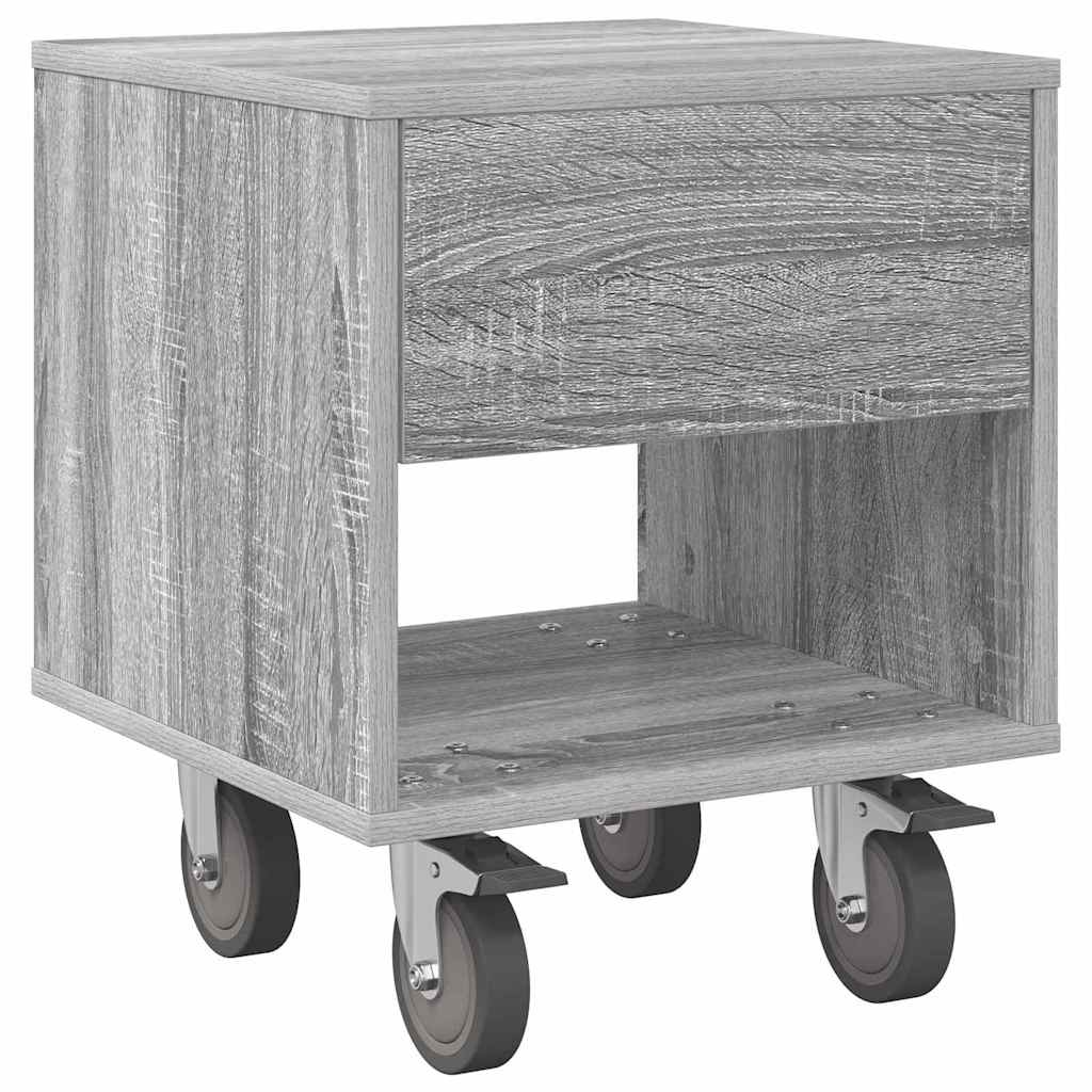 Nachttisch 2 stk. Graues Sonoma 40,5 x 40 x 48 cm Holzwerkstoff