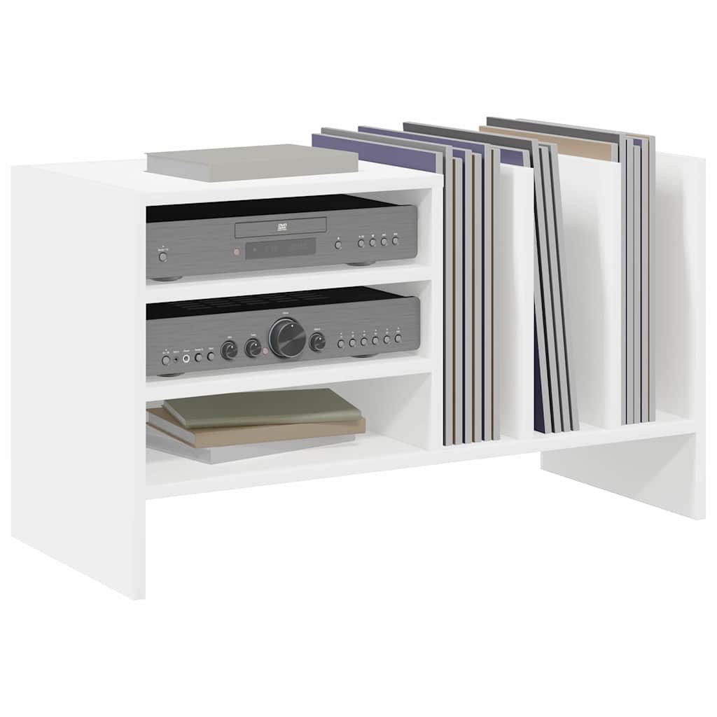 Schallplattenschrank Weiß 78,5 x 35 x 45 cm Holzwerkstoff