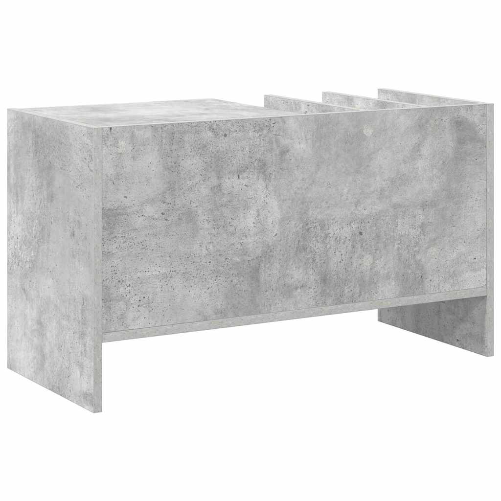 Schallplattenschrank Betongrau 78,5 x 35 x 45 cm Holzwerkstoff