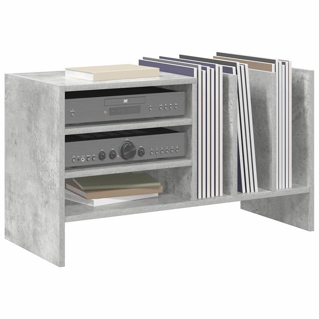 Schallplattenschrank Betongrau 78,5 x 35 x 45 cm Holzwerkstoff