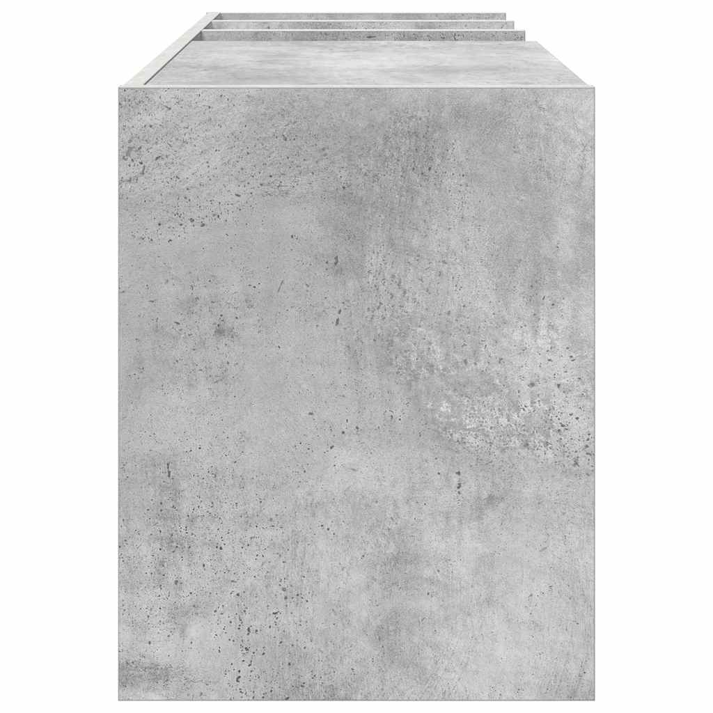 Schallplattenschrank Betongrau 78,5 x 35 x 45 cm Holzwerkstoff