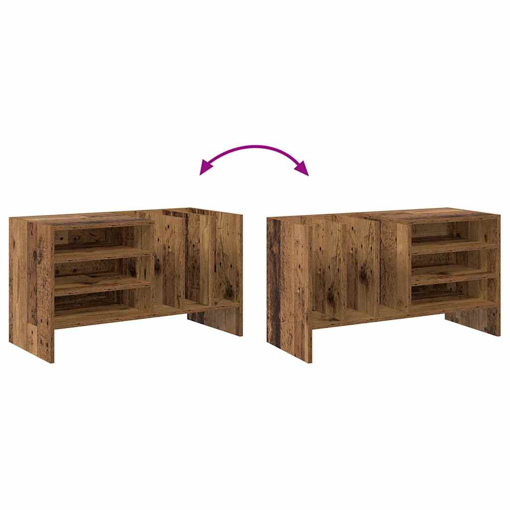 Schallplattenschrank Altholz 78,5 x 35 x 45 cm Holzwerkstoff