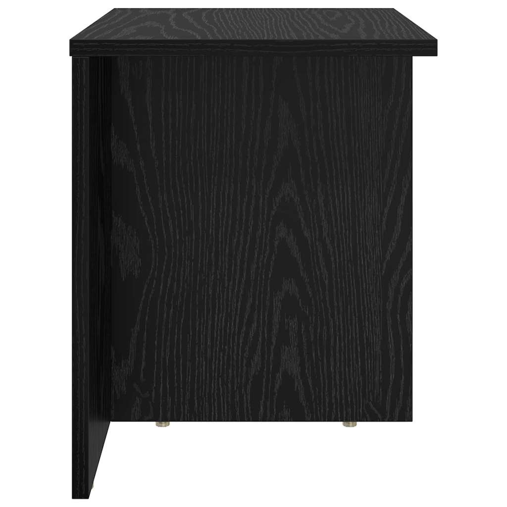 Beistelltisch Schwarz Eichen-Optik 37 x 32 x 40 cm
