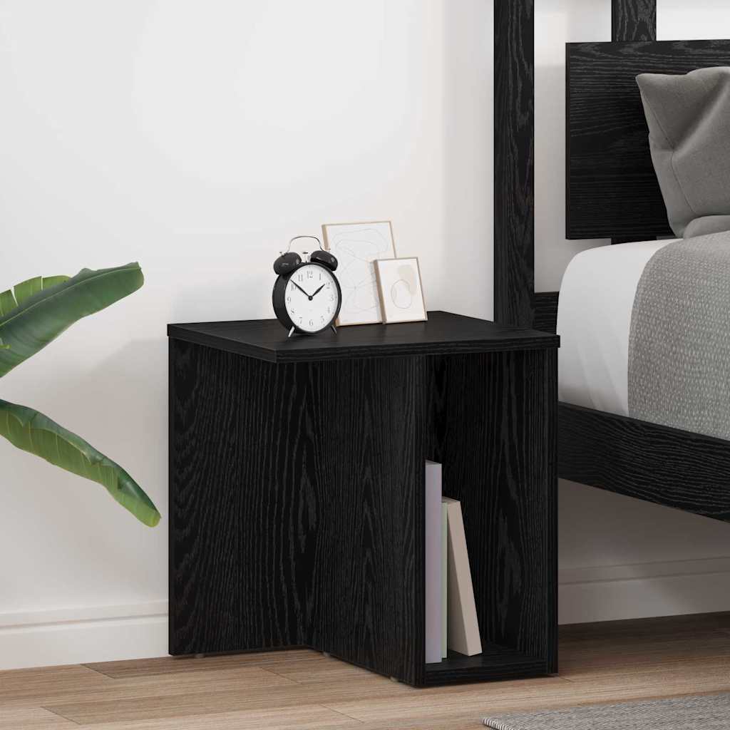 Beistelltisch 2 stk. Schwarz Eichen-Optik 37 x 32 x 40 cm