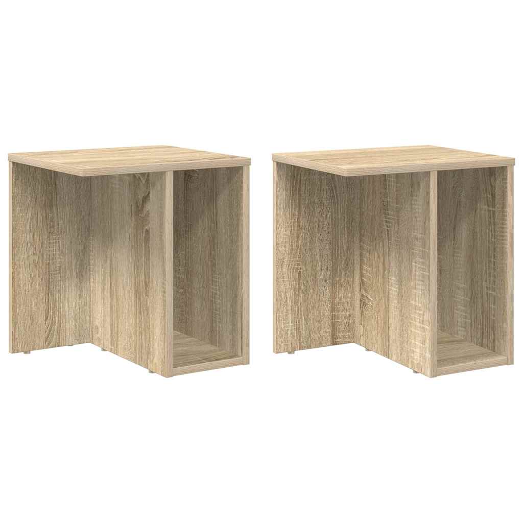 Beistelltisch 2 stk. Sonoma-Eiche 37 x 32 x 40 cm Holzwerkstoff