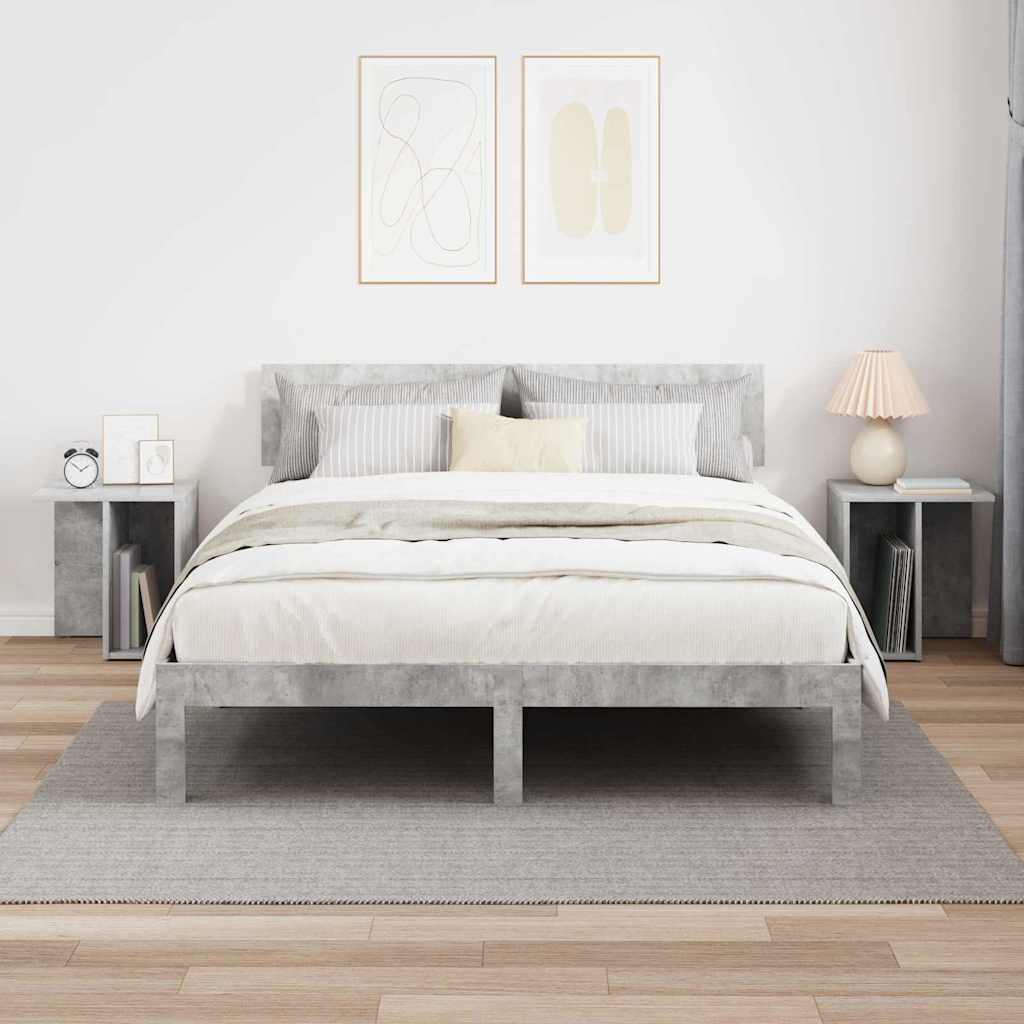 Beistelltisch 2 stk. Beton Grau 37 x 32 x 40 cm Holzwerkstoff