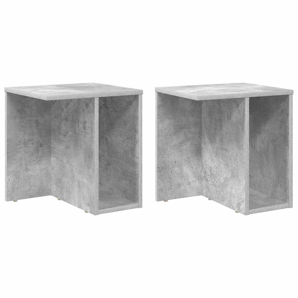 Beistelltisch 2 stk. Beton Grau 37 x 32 x 40 cm Holzwerkstoff