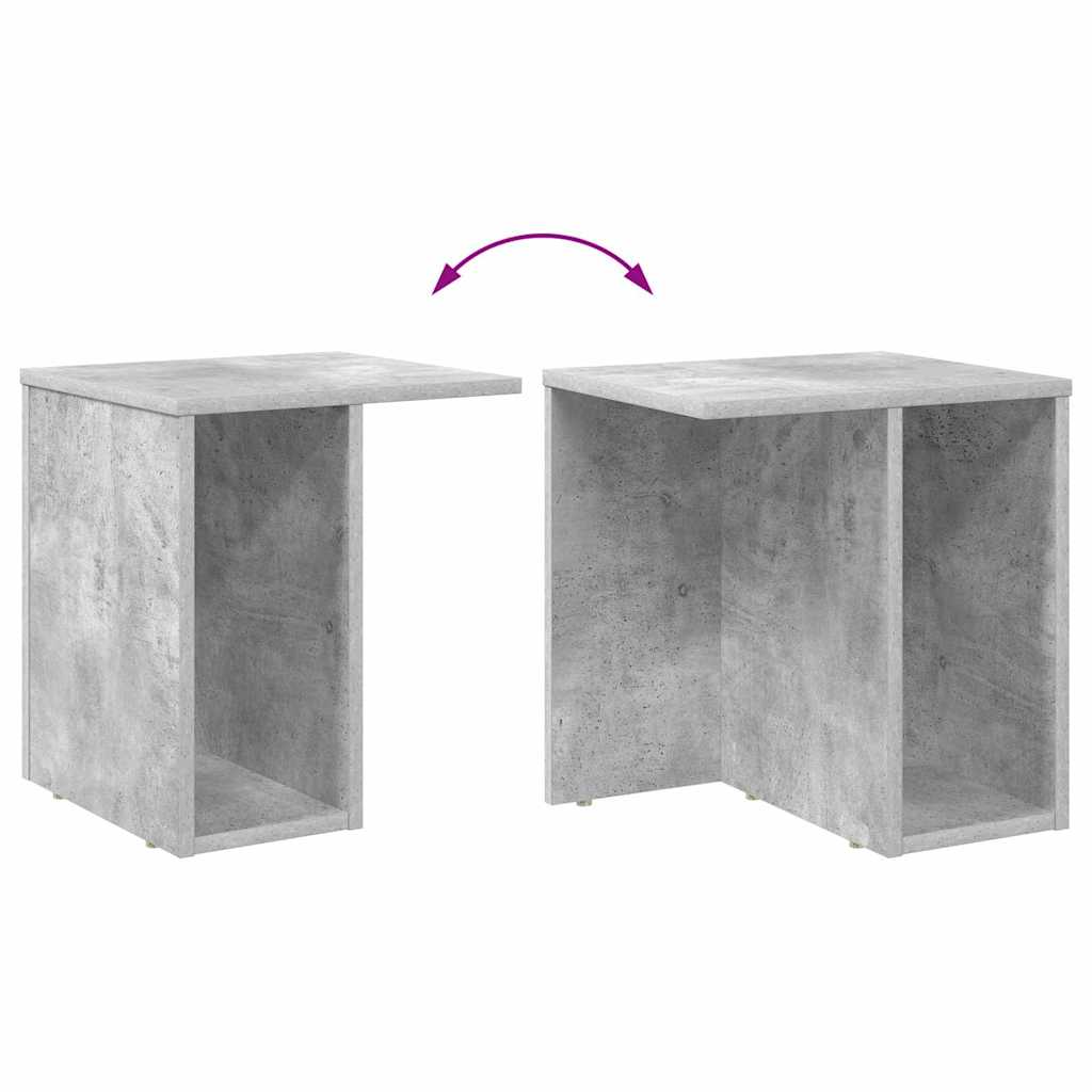 Beistelltisch 2 stk. Beton Grau 37 x 32 x 40 cm Holzwerkstoff