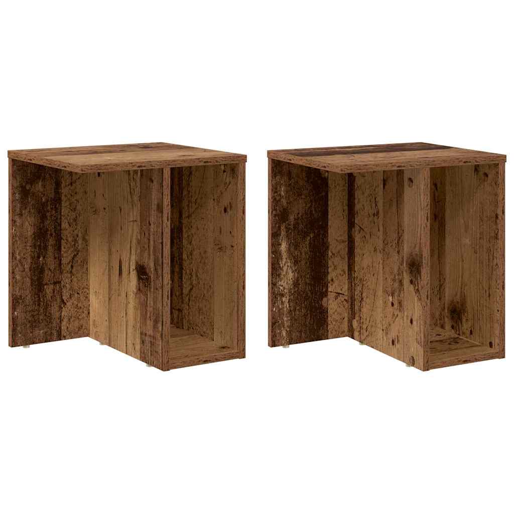 Beistelltisch 2 stk. Altholz 37 x 32 x 40 cm Holzwerkstoff