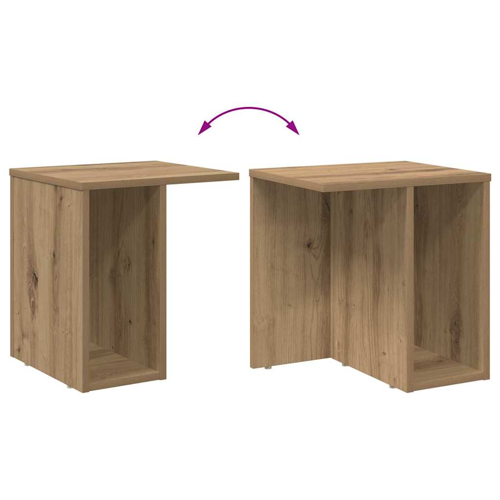 Beistelltisch 2 stk. Artisan-Eiche 37 x 32 x 40 cm