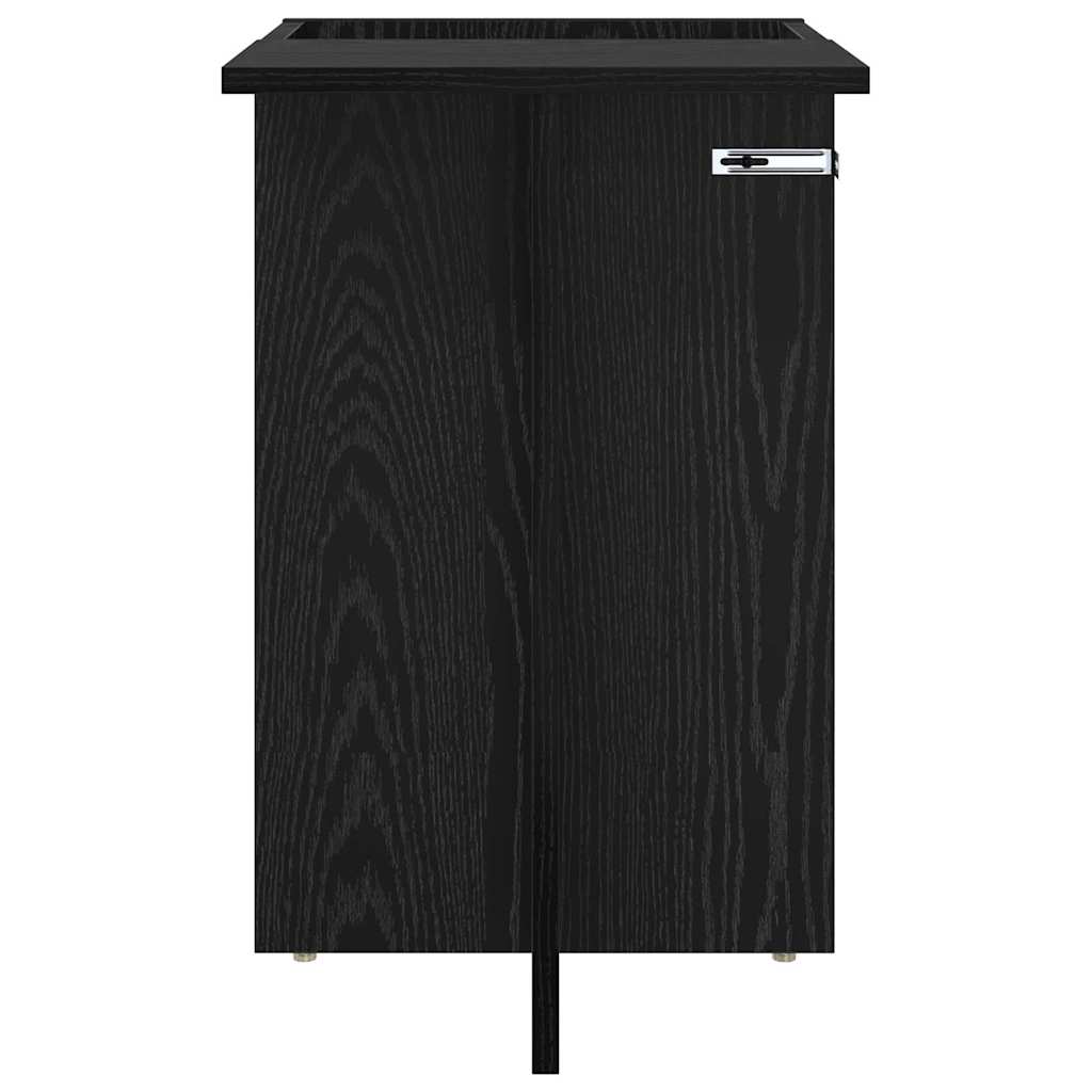 Beistelltisch Schwarz Eichen-Optik 35 x 40 x 55 cm
