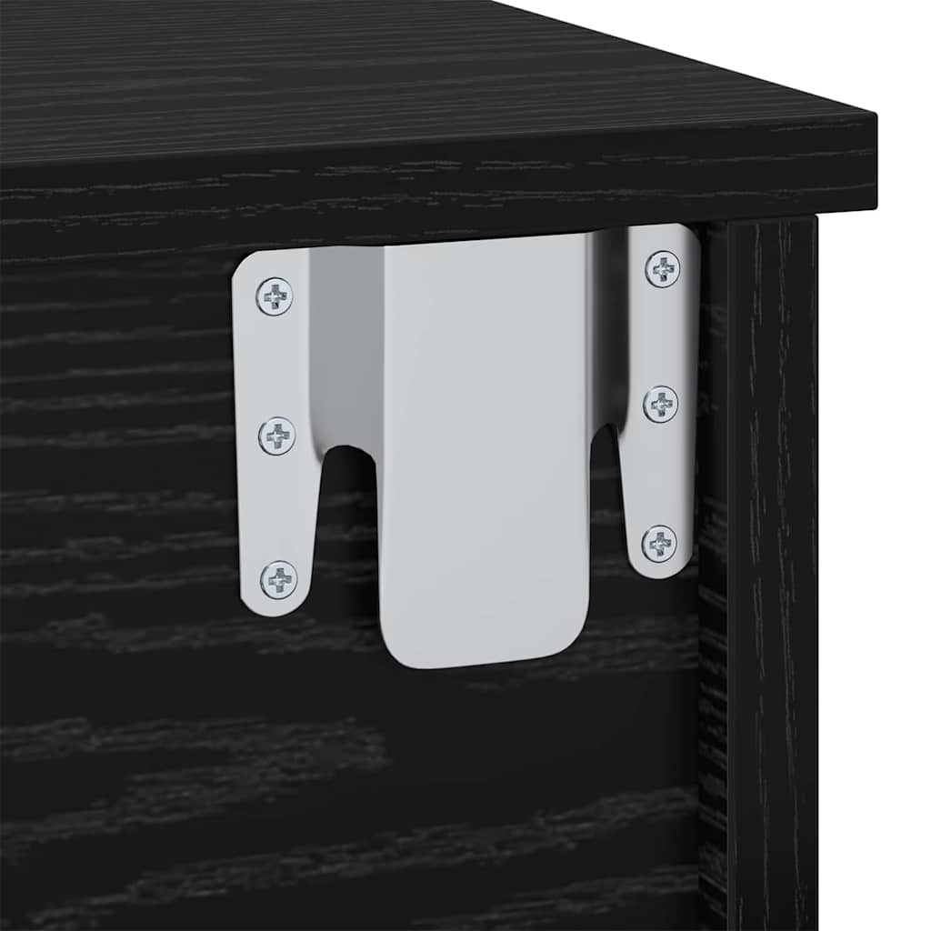 Nachttisch 2 stk. Schwarz Eichen-Optik 40 x 31 x 15 cm