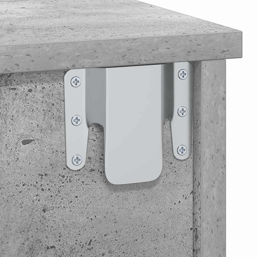 Nachttisch 2 stk. Beton Grau 40 x 31 x 15 cm Holzwerkstoff