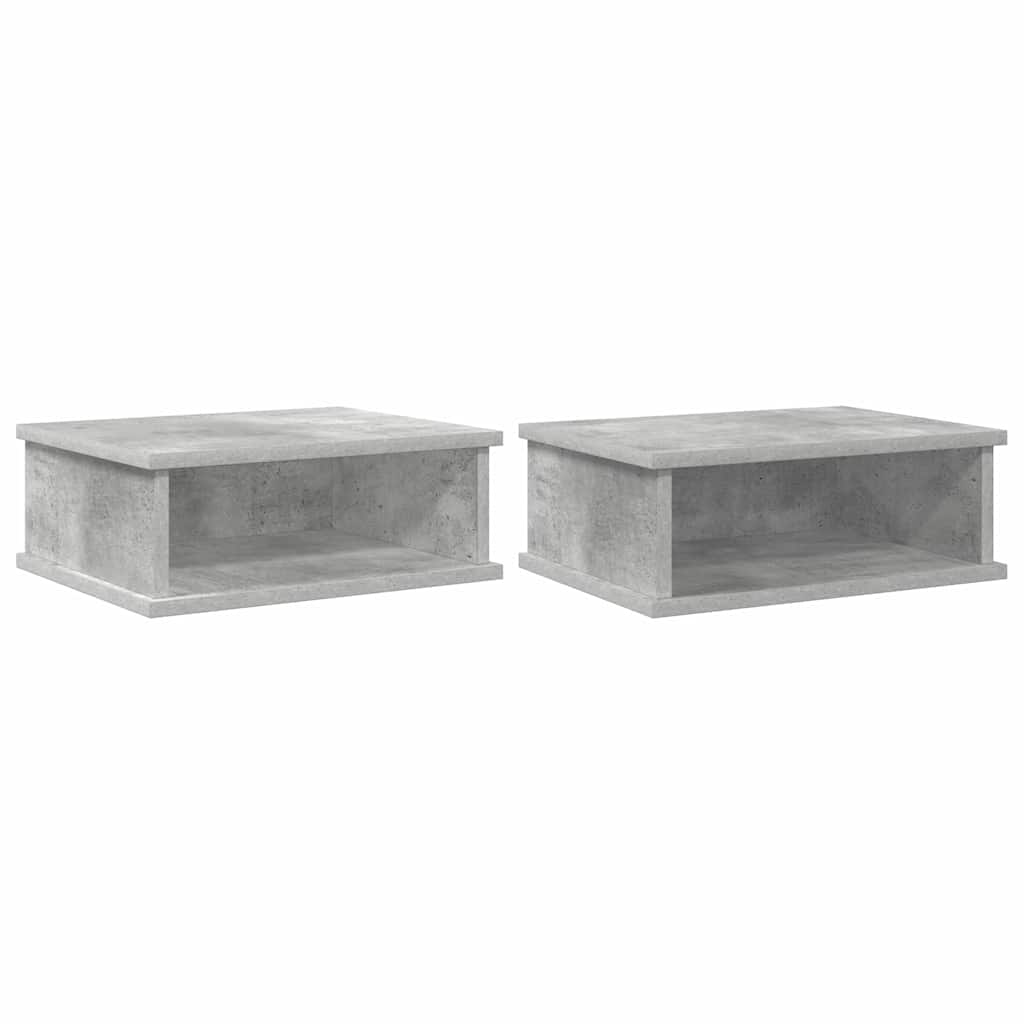 Nachttisch 2 stk. Beton Grau 40 x 31 x 15 cm Holzwerkstoff