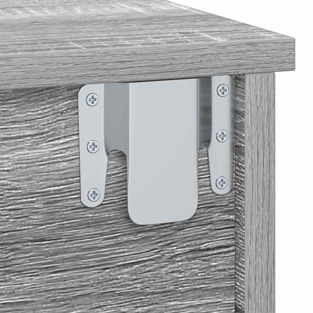 Nachttisch 2 stk. Graues Sonoma 40 x 31 x 15 cm Holzwerkstoff