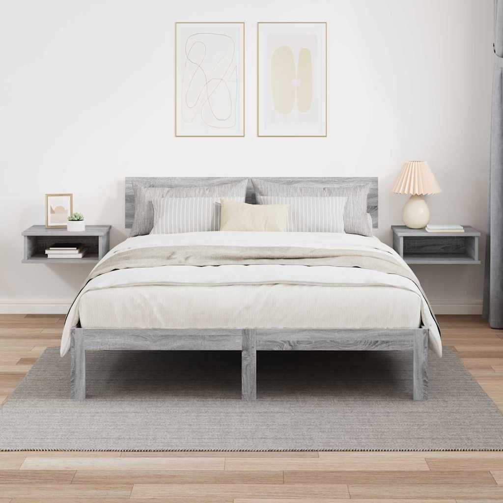 Nachttisch 2 stk. Graues Sonoma 40 x 31 x 15 cm Holzwerkstoff