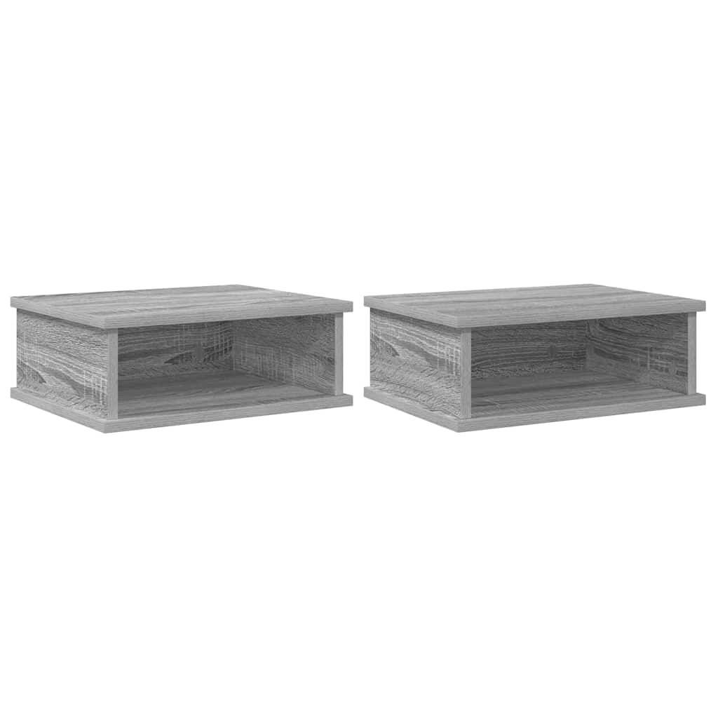 Nachttisch 2 stk. Graues Sonoma 40 x 31 x 15 cm Holzwerkstoff