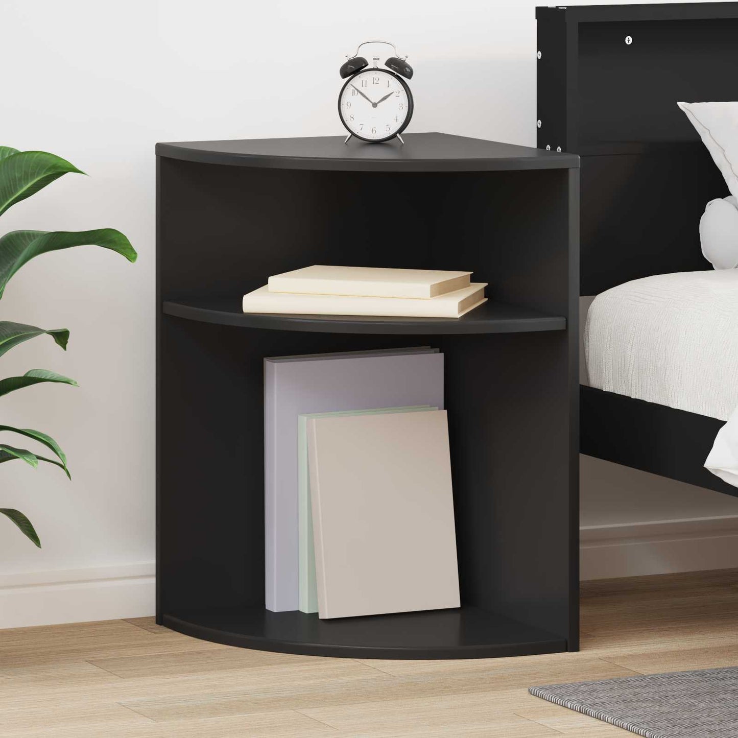 Beistelltisch Schwarz 39,7 x 39,7 x 60 cm Holzwerkstoff