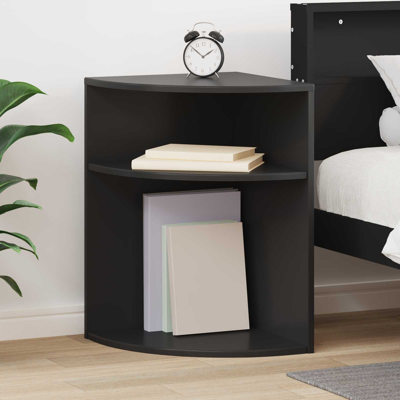 Beistelltisch Schwarz 39,7 x 39,7 x 60 cm Holzwerkstoff
