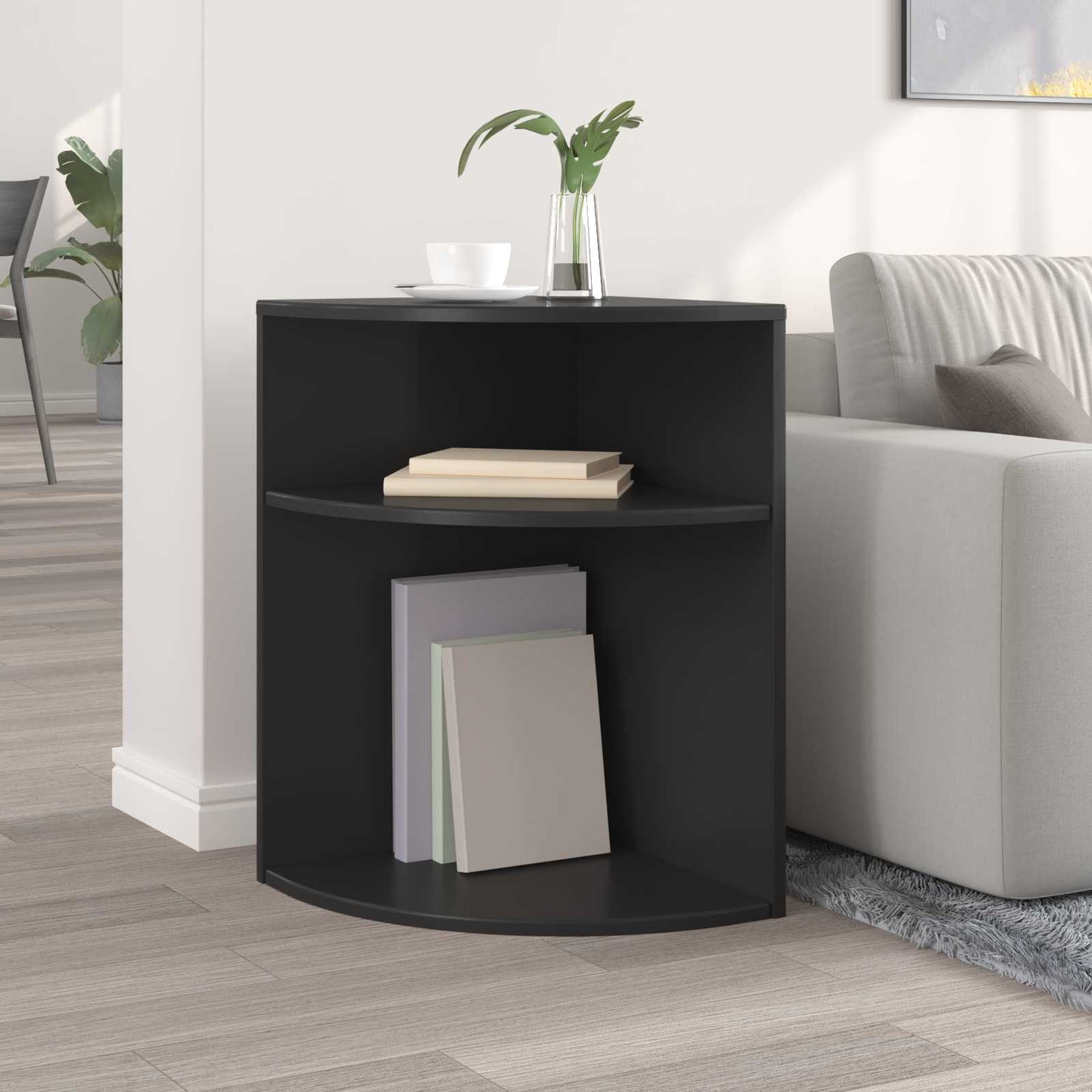 Beistelltisch Schwarz 39,7 x 39,7 x 60 cm Holzwerkstoff
