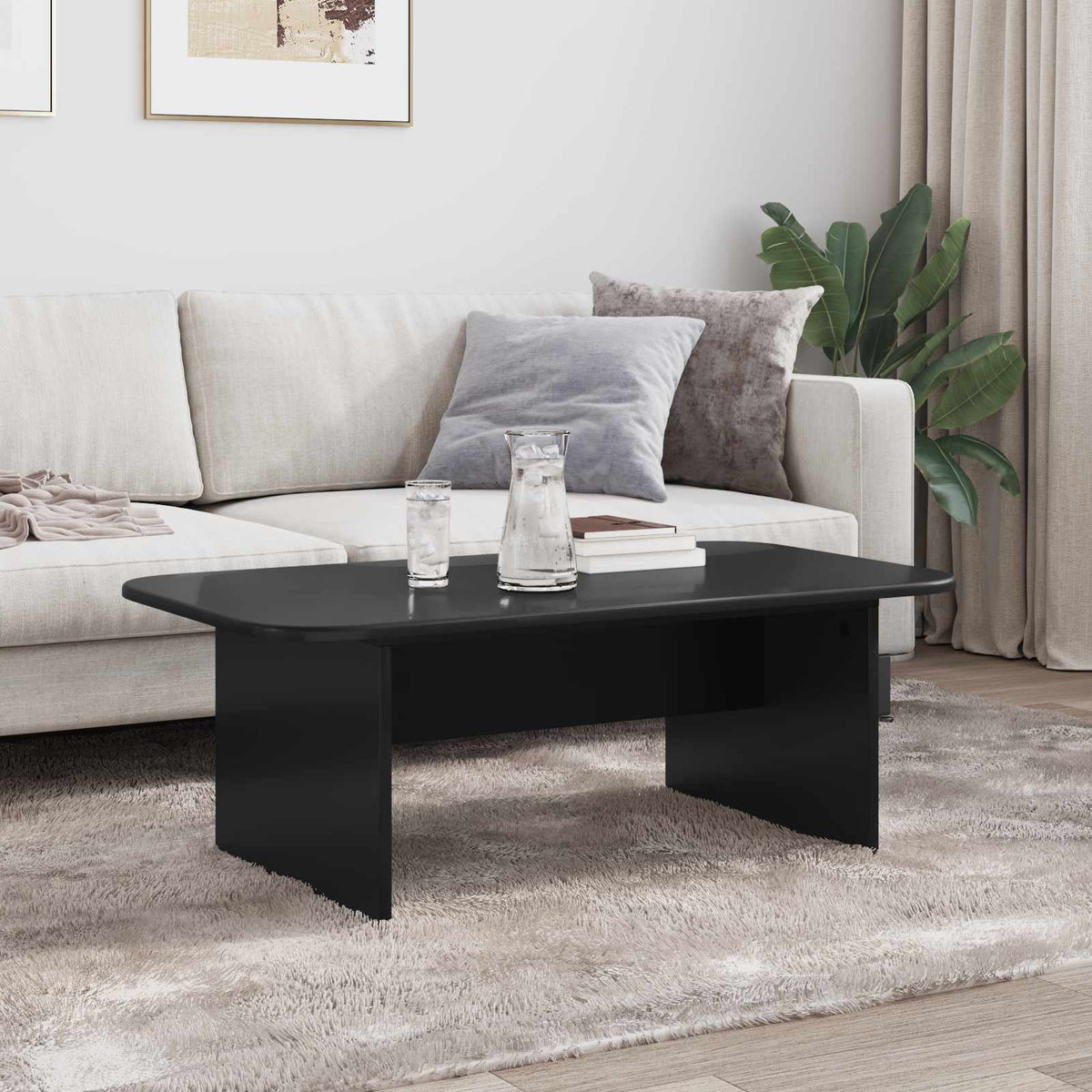 Couchtisch Schwarz 93 x 53 x 33 cm Holzwerkstoff