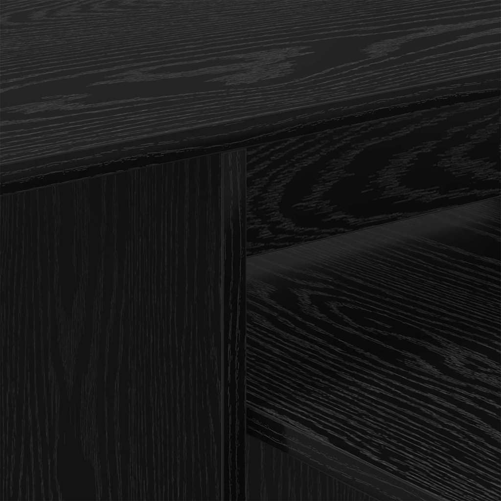 Konsolentisch Schwarz Eichen-Optik 91,5 x 35 x 38,5 cm