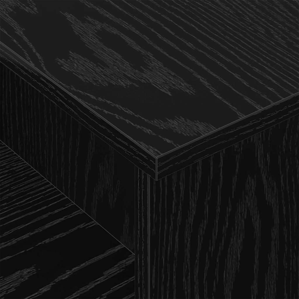 Konsolentisch Schwarz Eichen-Optik 91,5 x 35 x 38,5 cm