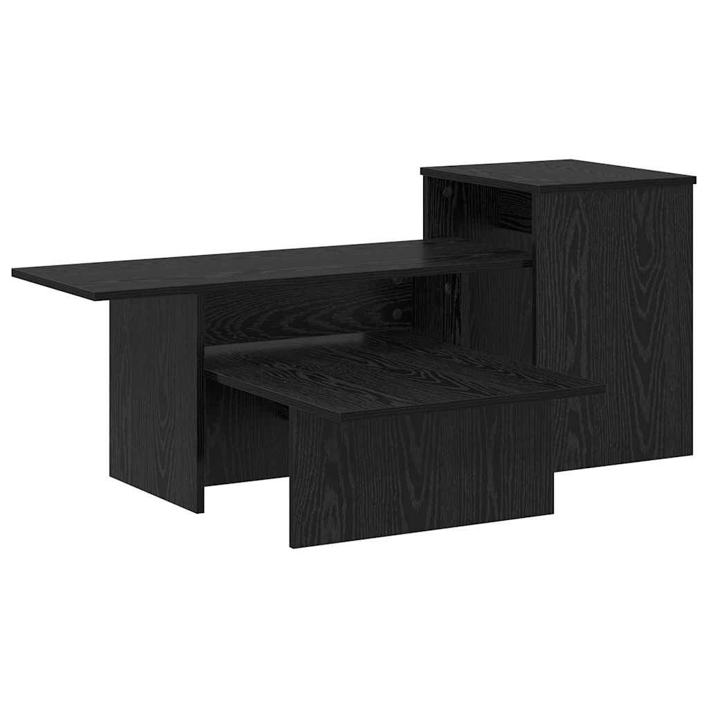 Konsolentisch Schwarz Eichen-Optik 91,5 x 35 x 38,5 cm