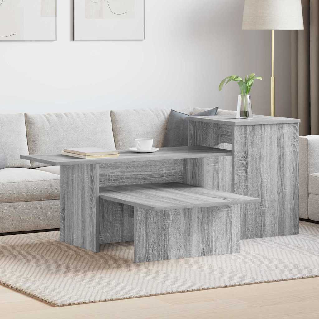 Konsolentisch Sonoma-Grau 91,5 x 35 x 38,5 cm Holzwerkstoff