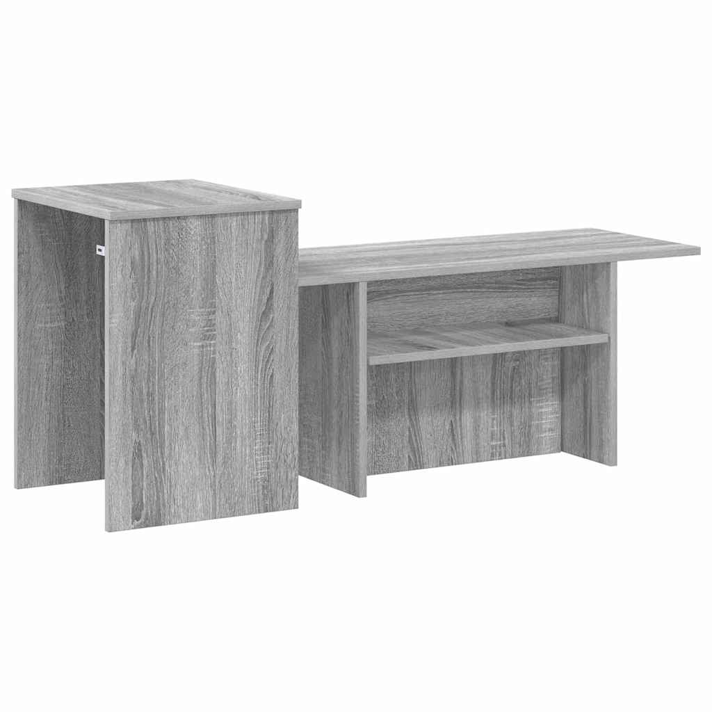 Konsolentisch Sonoma-Grau 91,5 x 35 x 38,5 cm Holzwerkstoff