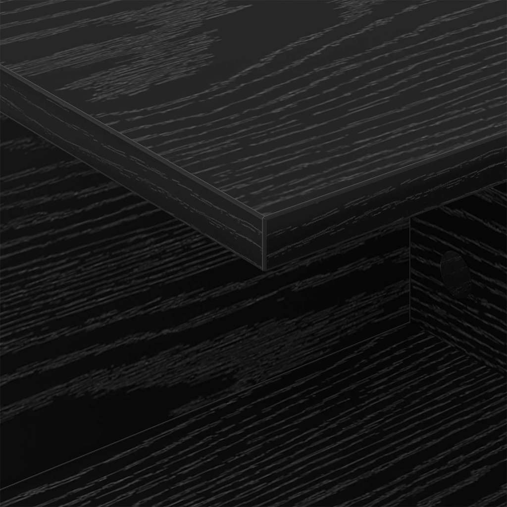 Nachttisch 2 stk. Schwarz Eichen-Optik 40 x 30 x 25 cm