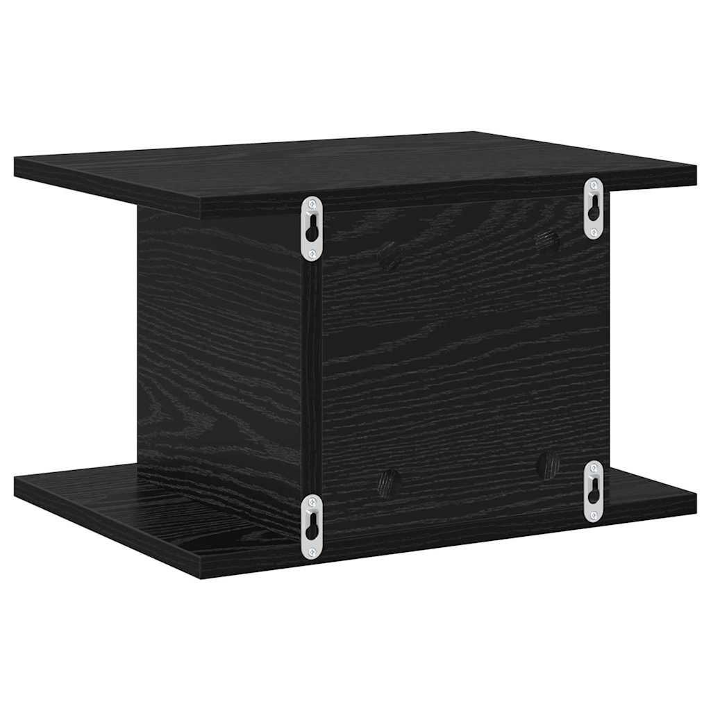 Nachttisch 2 stk. Schwarz Eichen-Optik 40 x 30 x 25 cm