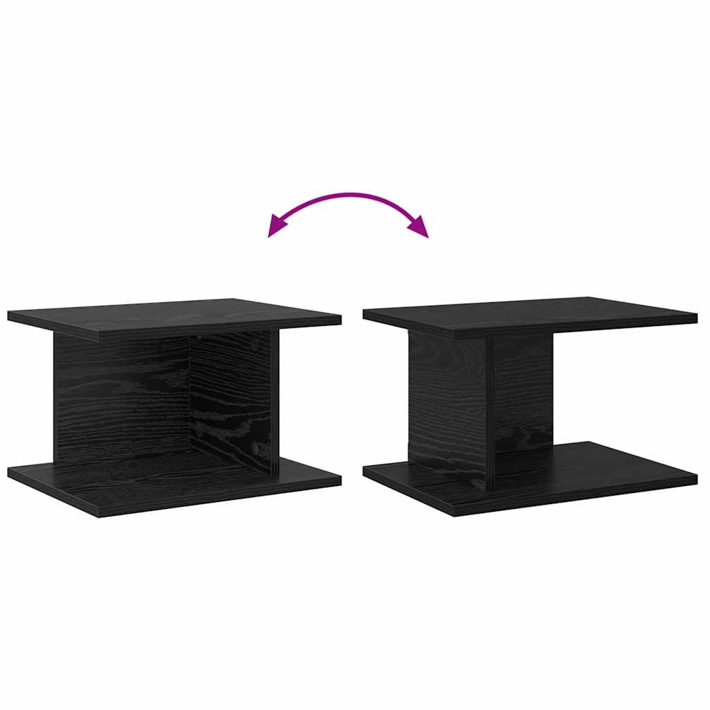Nachttisch 2 stk. Schwarz Eichen-Optik 40 x 30 x 25 cm