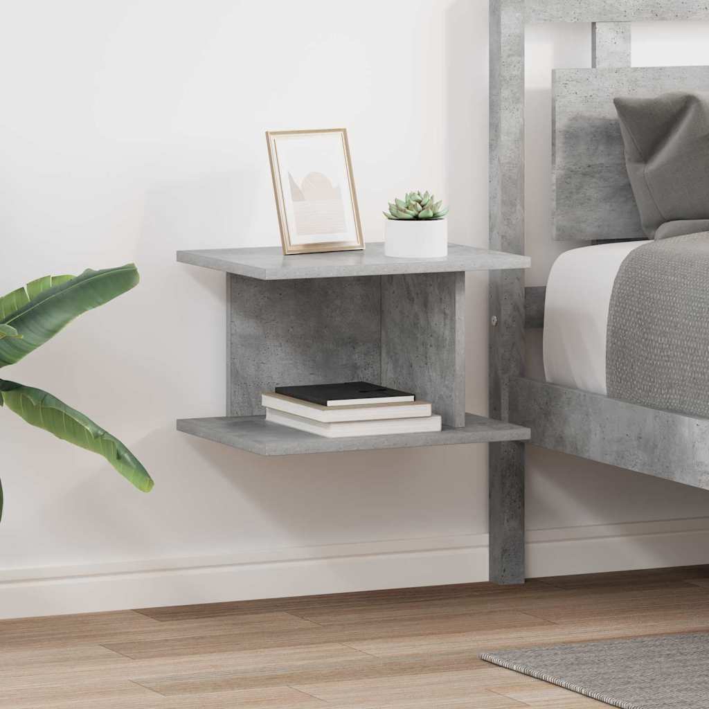 Nachttisch 2 stk. Beton Grau 40 x 30 x 25 cm Holzwerkstoff