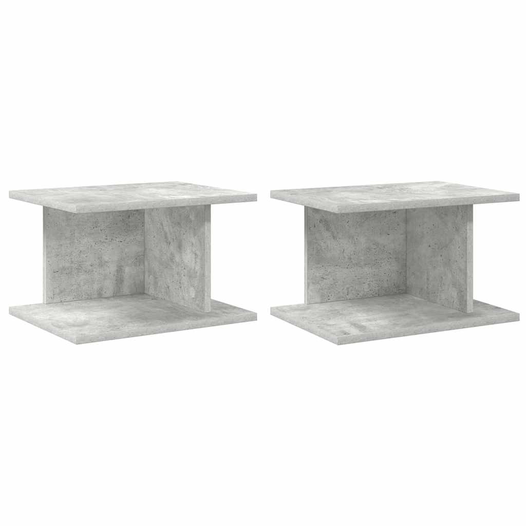 Nachttisch 2 stk. Beton Grau 40 x 30 x 25 cm Holzwerkstoff