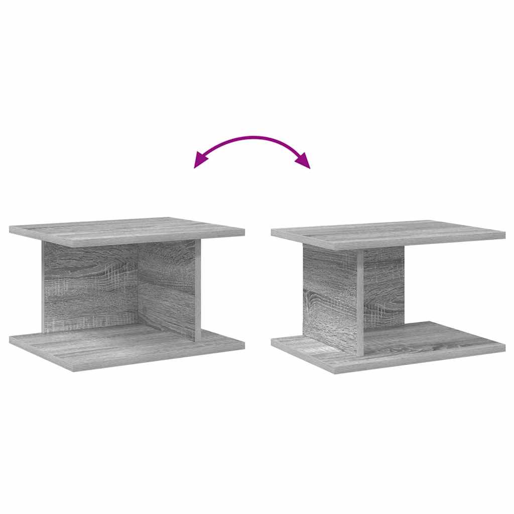 Nachttisch 2 stk. Graues Sonoma 40 x 30 x 25 cm Holzwerkstoff