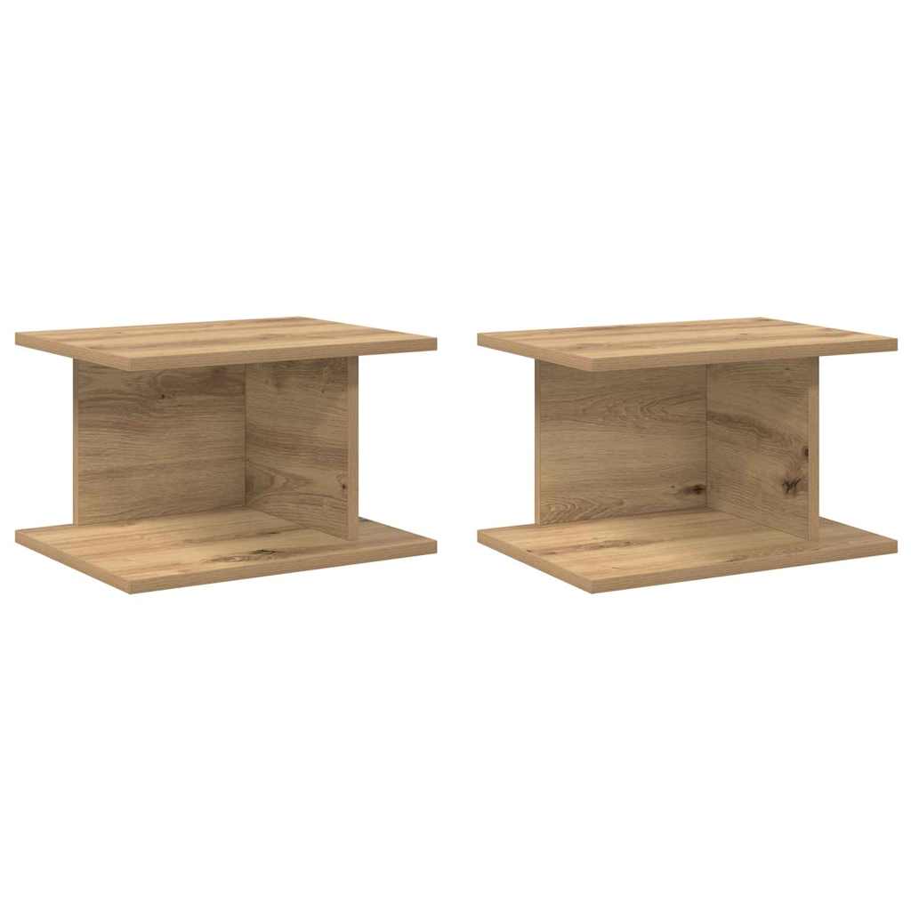 Nachttisch 2 stk. Artisan-Eiche 40 x 30 x 25 cm Holzwerkstoff