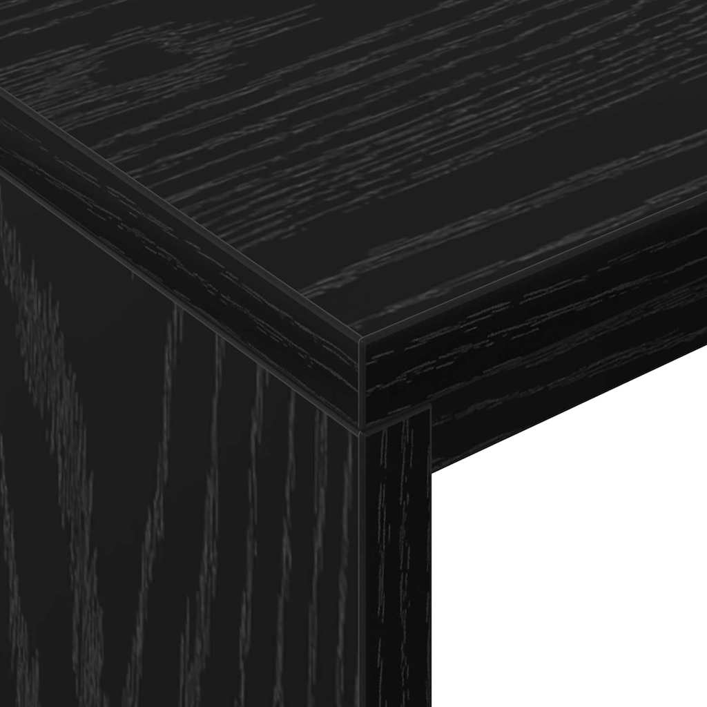 Schreibtisch Schwarz Eichen-Optik Holzwerkstoff