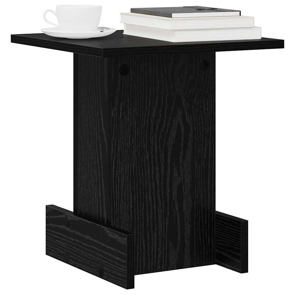 Beistelltisch Schwarz Eichen-Optik 35,5 x 35 x 40 cm