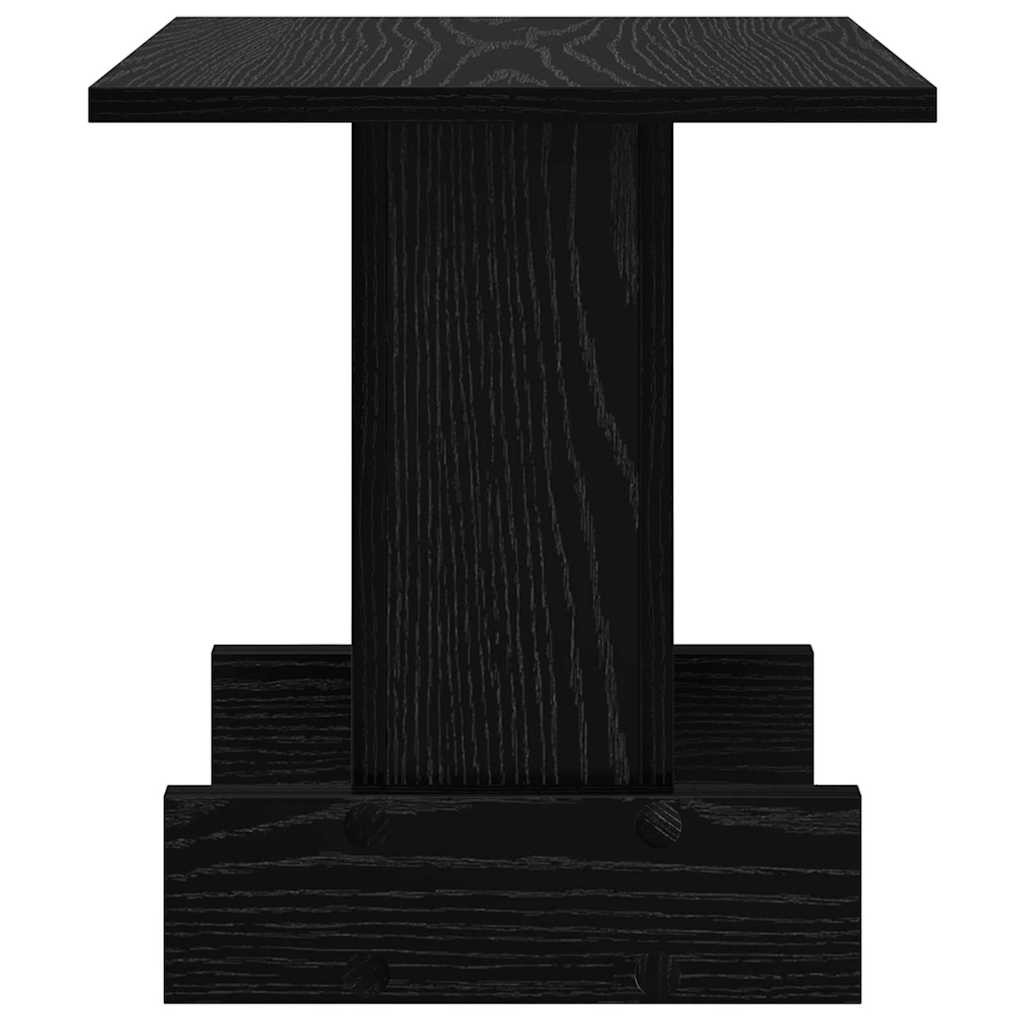 Beistelltisch Schwarz Eichen-Optik 35,5 x 35 x 40 cm