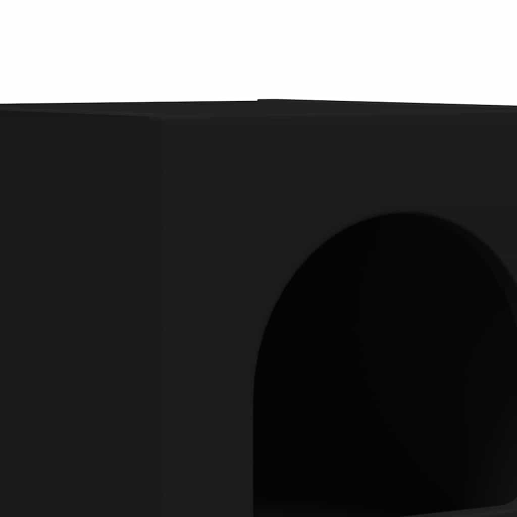 Nachttisch ELST 2 Stk. Schwarz 29,5 x 33,5 x 50 cm