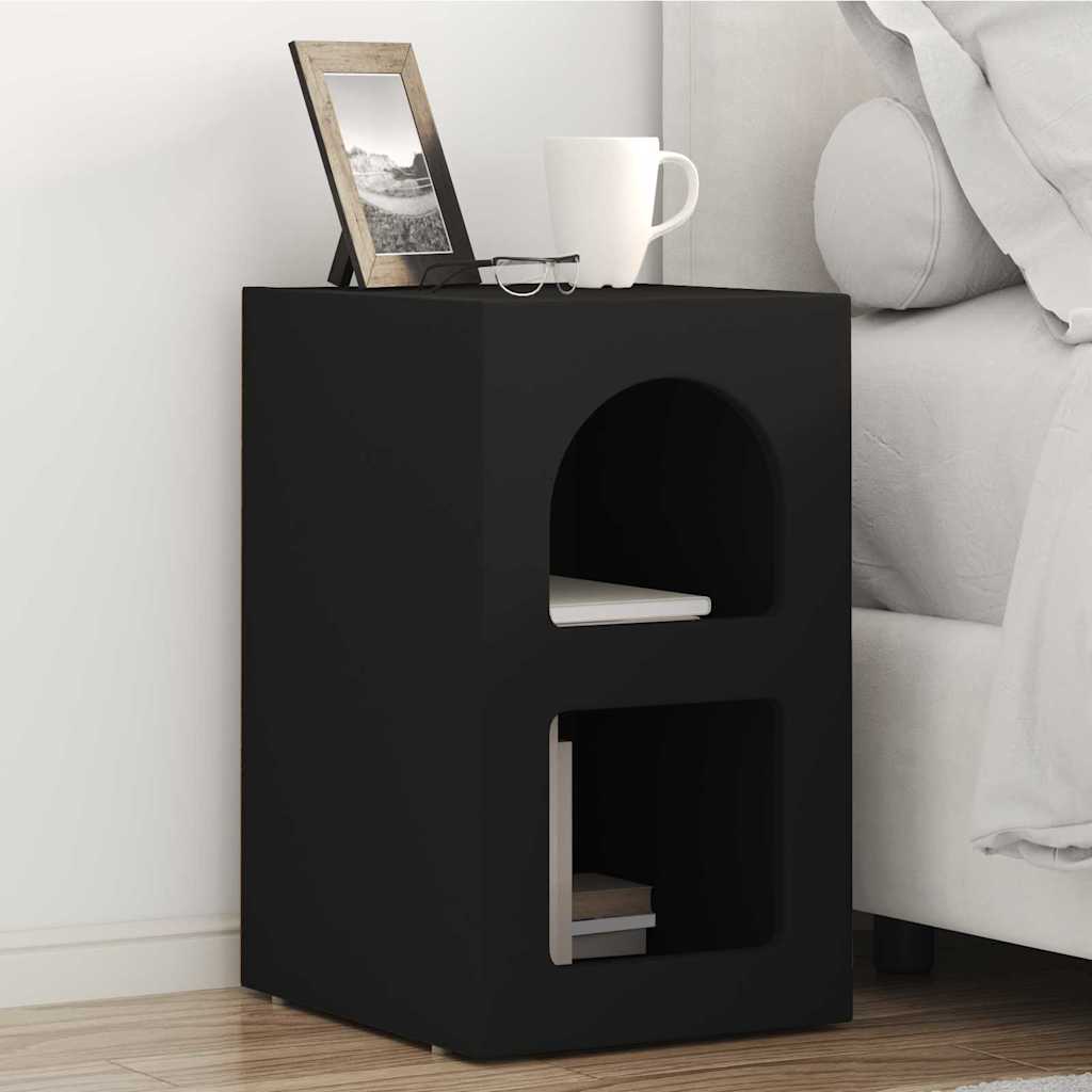 Nachttisch ELST 2 Stk. Schwarz 29,5 x 33,5 x 50 cm