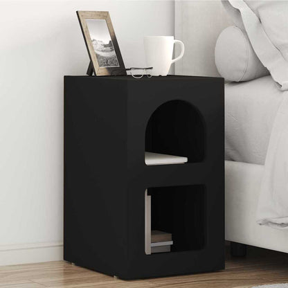 Nachttisch ELST 2 Stk. Schwarz 29,5 x 33,5 x 50 cm