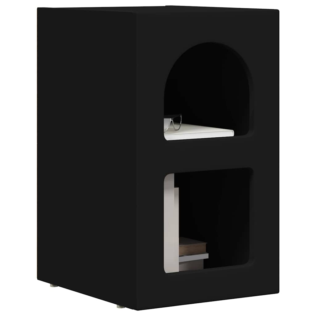 Nachttisch ELST 2 Stk. Schwarz 29,5 x 33,5 x 50 cm