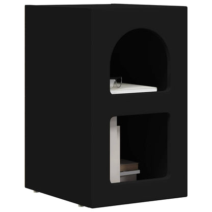 Nachttisch ELST 2 Stk. Schwarz 29,5 x 33,5 x 50 cm