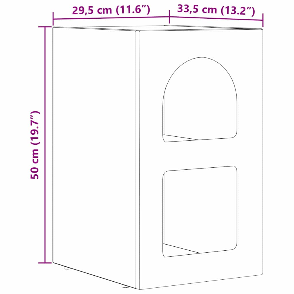 Nachttisch ELST 2 Stk. Sonoma-Eiche 29,5 x 33,5 x 50 cm