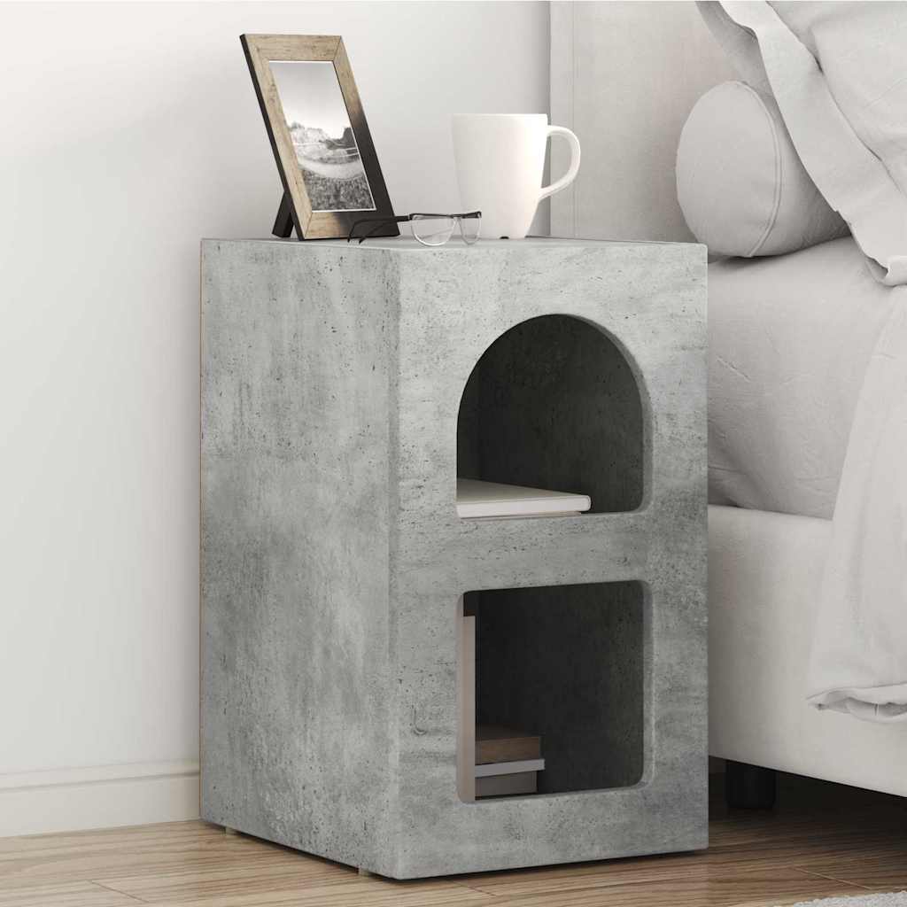 Nachttisch ELST 2 Stk. Betongrau 29,5 x 33,5 x 50 cm