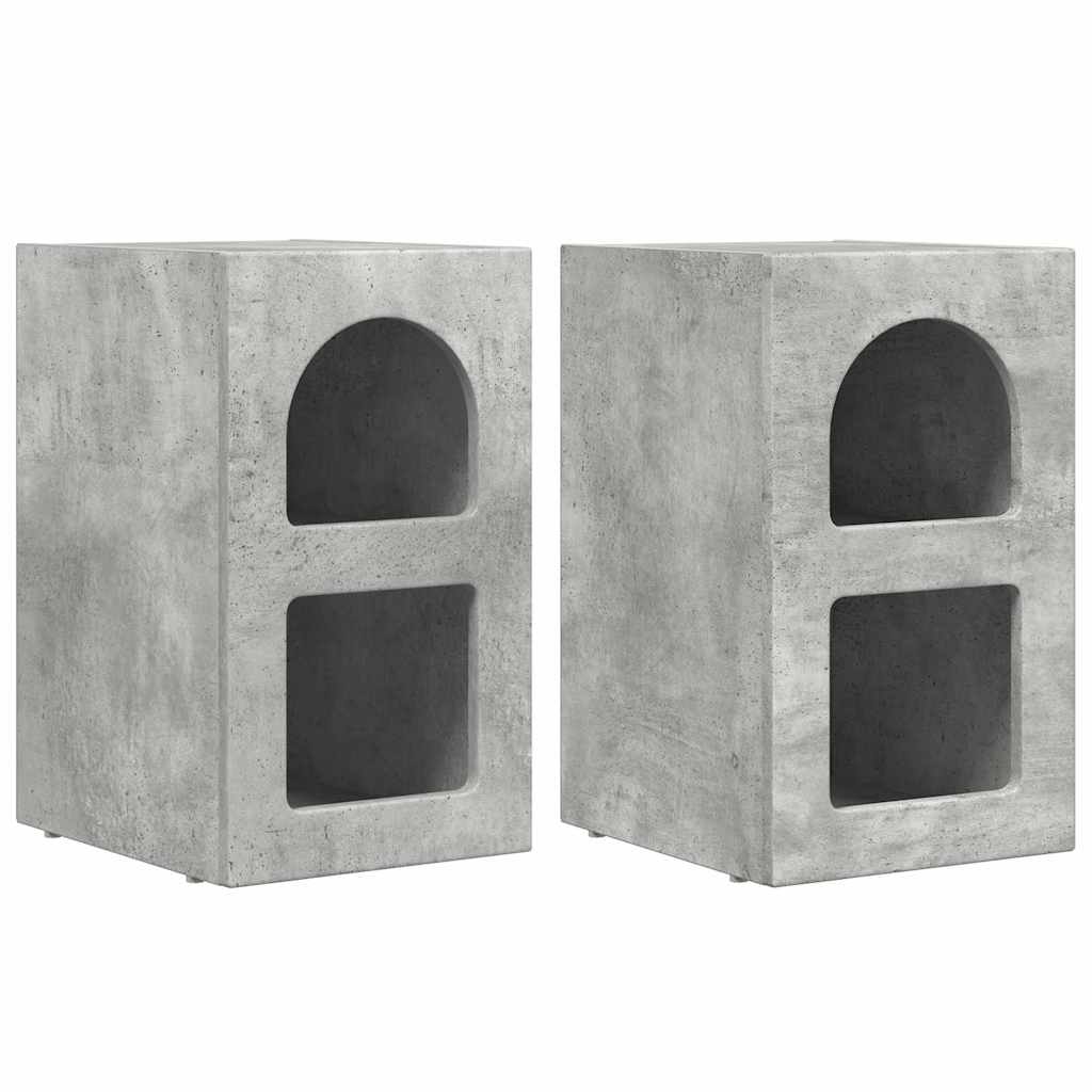Nachttisch ELST 2 Stk. Betongrau 29,5 x 33,5 x 50 cm
