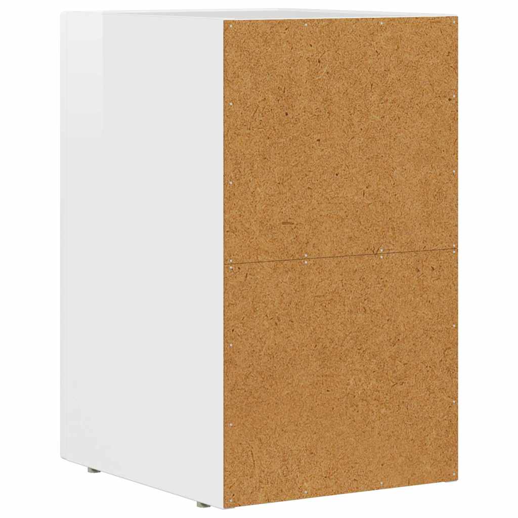 Nachttisch ELST 2 Stk. Hochglanz Weiß 29,5 x 33,5 x 50 cm