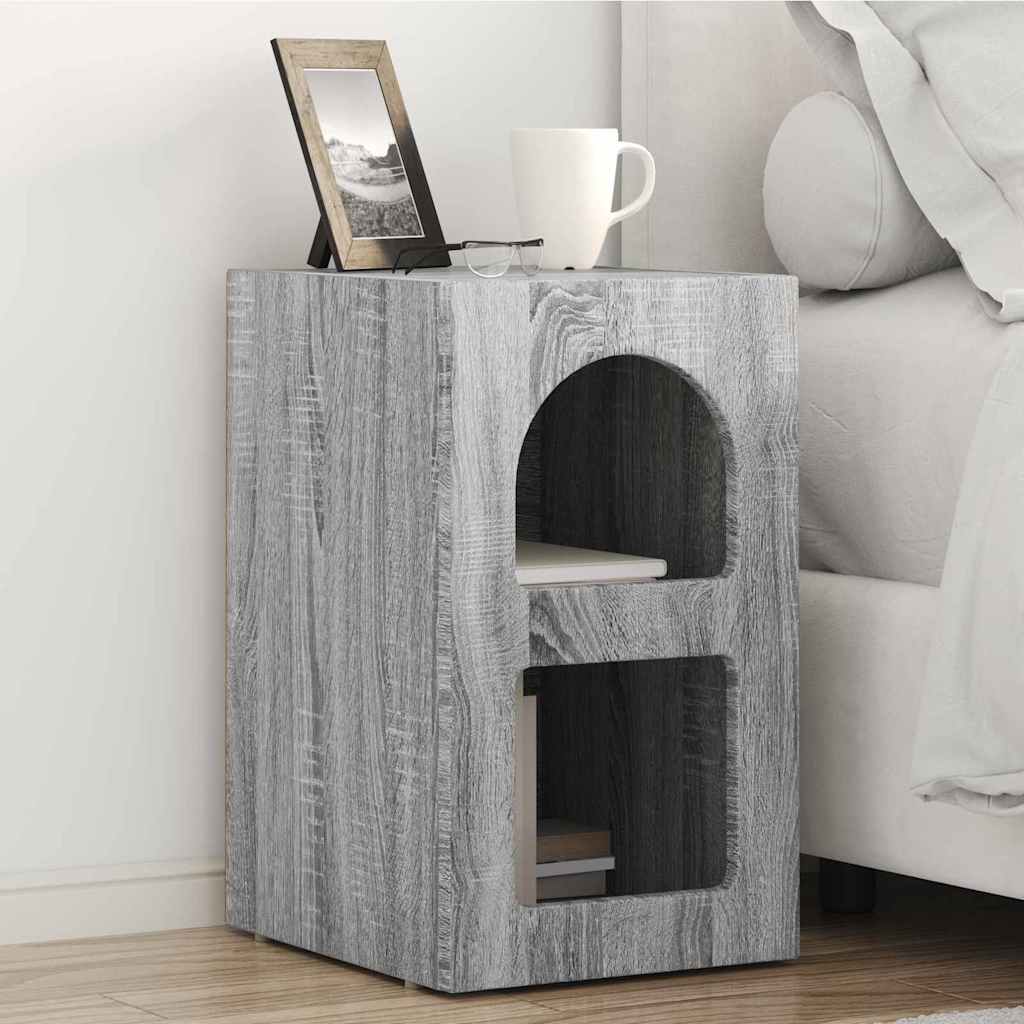 Nachttisch ELST 2 Stk. Sonoma-Grau 29,5 x 33,5 x 50 cm